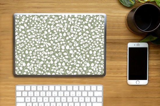 Sticker ordinateur portable - 14 pouces - Fleurs - Motifs - Plantes
