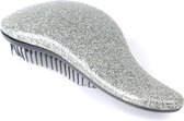 Anti klit borstel - Haarborstel - Zilver - Glitter - Anti klit - Hairbrush - Compacte borstel - Haar borstel