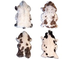 Schapenvacht Natuurlijk Multicolour (90-100cm) - set van 4 vachten