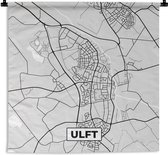 Wandkleed - Wanddoek - Ulft - Stadskaart - Plattegrond - Nederland - Kaart - Zwart Wit - 180x180 cm - Wandtapijt