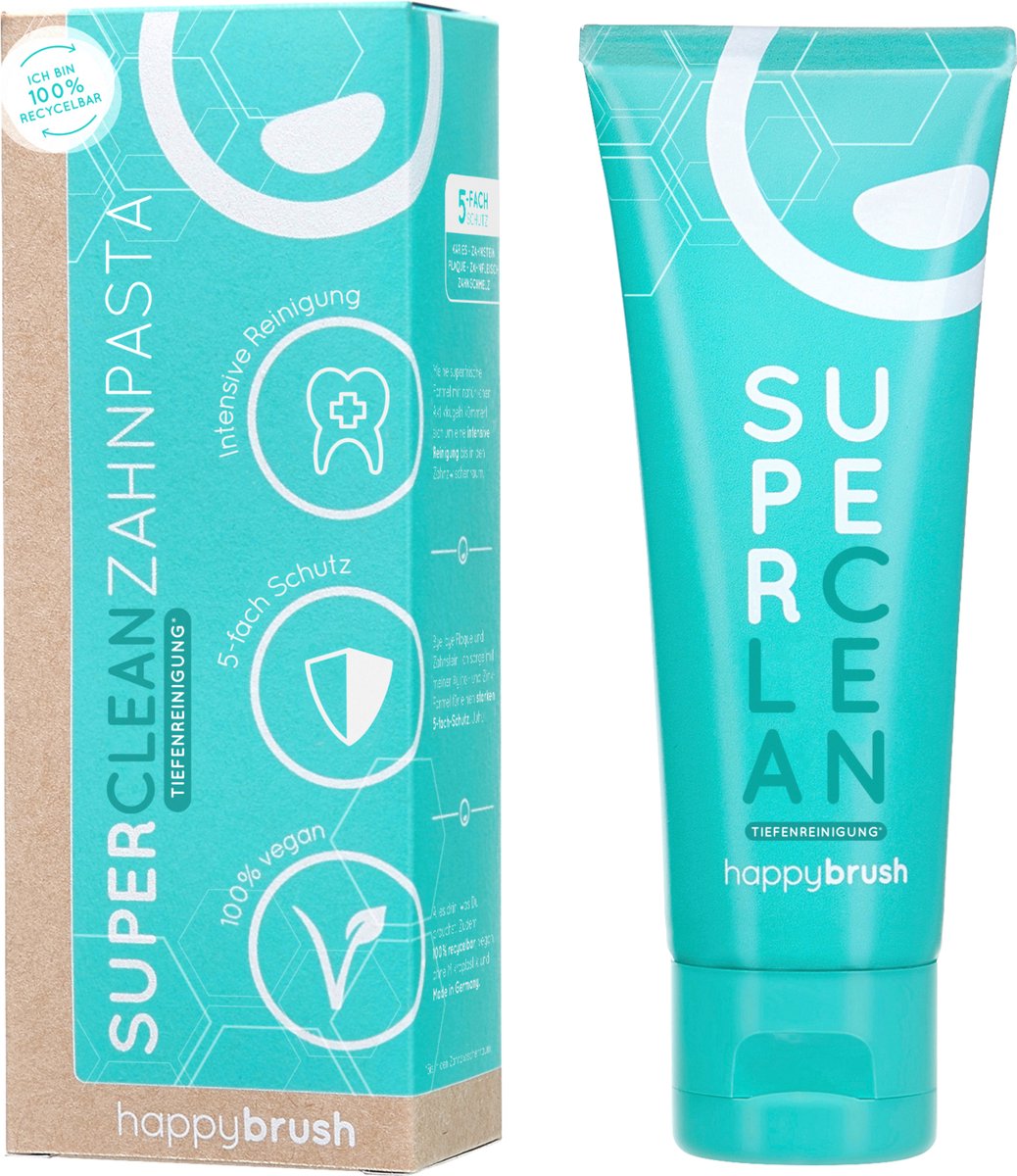 happybrush SuperClean tandpasta Anti-tandplaktandpasta 75 ml
