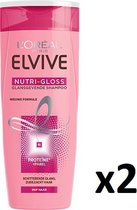 L’OREAL Elvive Glansgevende Shampoo - Proteïne Parel - Voor Dof Haar - 250ml x 2 Stuks