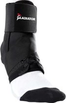 Gladiator Sports Enkelbrace lichtgewicht met straps - Zwart - M