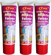 3 x tube Fay wasgel voor microvezel 230ml, speciaal wasmiddel, wasmiddel voor zwaar gebruik