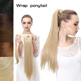 Wrap Around Ponytail Extension. Premium Synthetic Fiber 22" Straight (#60-Light Blonde)--K&C