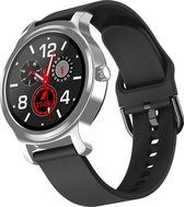 Belesy® SMART - Smartwatch Dames - Smartwatch Heren - Horloge - Bluetooth Bellen - Stappenteller - 1.3 inch - Kleurenscherm - Full Touch - Zilver - Zwart - Siliconen - Moederdag