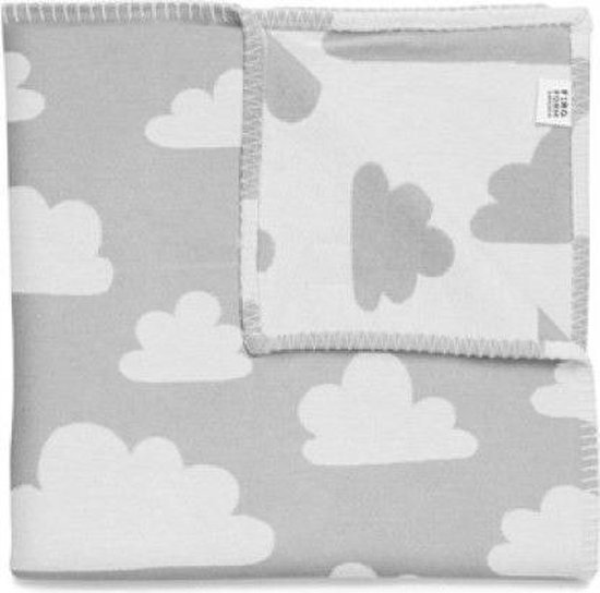 Farg & Form Baby deken Grijs Wolken Ecologisch 75x100 cm