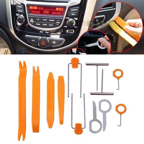 Ensemble d'Outil Demontage Garniture Voiture, Demontage Autoradio, Demonte  Garniture Voiture Utiles pour l'Installateur Dash