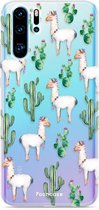 Huawei P30 Pro hoesje TPU Soft Case - Back Cover - Alpaca / Lama