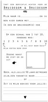 Bruiloft kaarten - 50 stuks - bruidegom en bruidegom