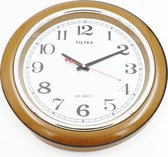 Wandklok – Kunststof – Houtkleurig - Ø41cm