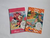 2 Disney toverblokken 1 Lion King en 1 Minnie Mouse - krasblokken - Kinder kleurboek