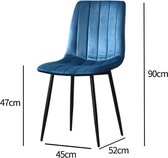 TammaT® - Chaise moderne en velours - Chaise seau - Chaise de salle à manger Velours - Chaise de salle à manger - Gris