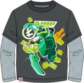 Lego Ninjago t-shirt - donkergrijs - Maat 104 / 4 jaar