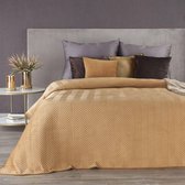 Luxe bed_deken_Brulo_Polyester_sprei_220x240 cm_Gewicht-260+120+65 GSM__honing