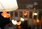 Canar Lichtslinger met 10 silicone Eendjes Kinderkamer - Wit met Roze