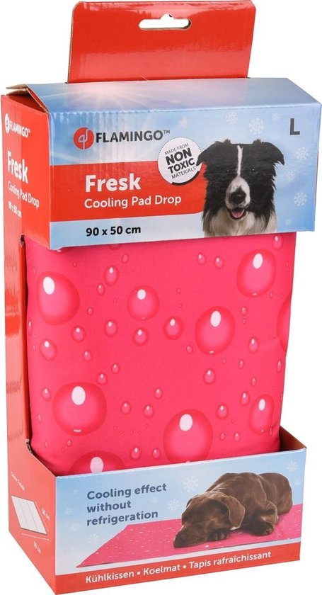 Koelmat Fresk Drop Fuchsia - Roze - 90 x 50 cm