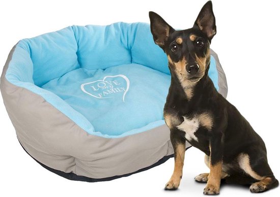 Flamingo Hondenmand Shabby Chic Blauw - Blauw - 55 x 55 x 18 cm