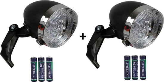 Fietslamp - Fietsverlichting - Koplamp - Fietskoplamp - Benson - Inclusief  . 3x AAA... | bol.com