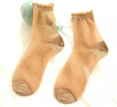 Glittersokken - Goudkleurig - Dames