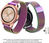 Regenboogkleurig Metalen Sporthorloge bandje Milanees voor 20mm Smartwatches - zie compatibele modellen van Samsung, Pebble, Garmin, Huawei, Moto, Ticwatch, Citizen en Q – 20 mm ra
