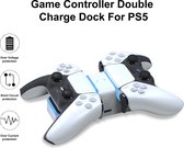 HONCAM Playstation 5 oplaadstation - PS5 Charging Dock - Dual charging Dock - Geschikt voor 2 controllers - Laadstation Playstation 5 - 2 Controllers - Fast Charger - Oplaadkabel i