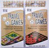 Afbeelding van het spelletje Reisspellen set -  Travel Games - Set van 2 - Dammen - Ludo - Mini set - Magnetisch - Onderweg - Reizen
