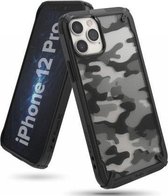 Ringke Fusion X Apple iPhone 12 / 12 Pro Hoesje Camo Design - Zwart