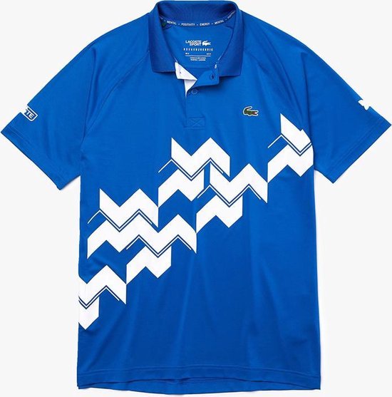 Vijf matchmaker Eenvoud Lacoste Sport Novak Djokovic Tennis Polo Shirt Heren Blauw Wit maat XL |  bol.com