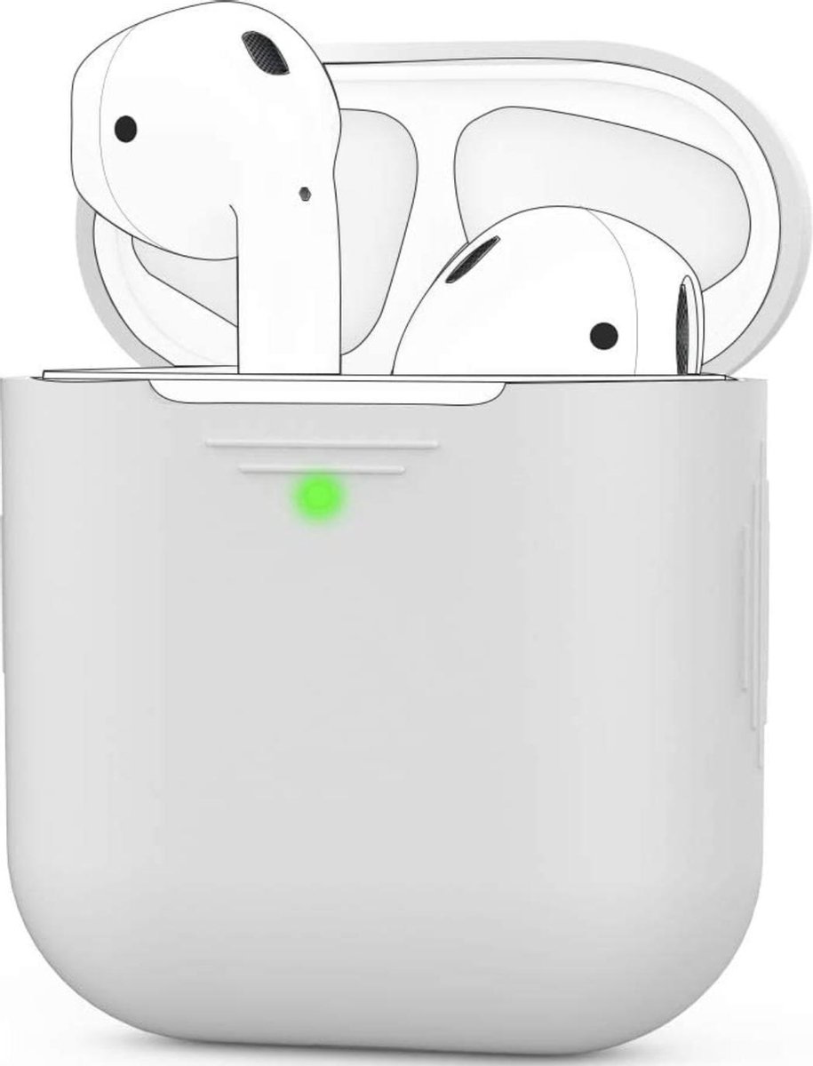 YPCd® Airpods Case - Siliconen - Wit