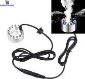 Handythings Ultrasone Mistmaker Indoor - Inclusief Adapter - Rookmachine - Vernevelaar - Luchtbevochtiger - Fogger - Aquarium Vijver Fontein Decoratie - 12 Rgb led verlichting