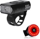 Led fietsverlichting set - USB oplaadbaar - Voorlicht en Achterlicht - Waterbestendig - Fietslampjes