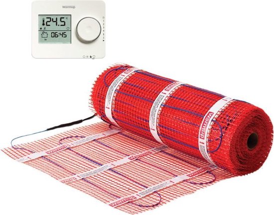 3.0m² StickyMat 200W/m² Elektrische vloerverwarming mat | WARMUP | + Gratis TEMPO Klokthermostaat