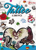 Plaktattoos voor Kinderen - Blauw - 280 Delig - Tattoo