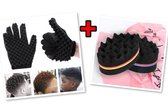 Set Dionn Luxury verbeterde kwaliteit premium Afro Twist Haar Spons + Afro Hair Twist Spons Handschoen Premium