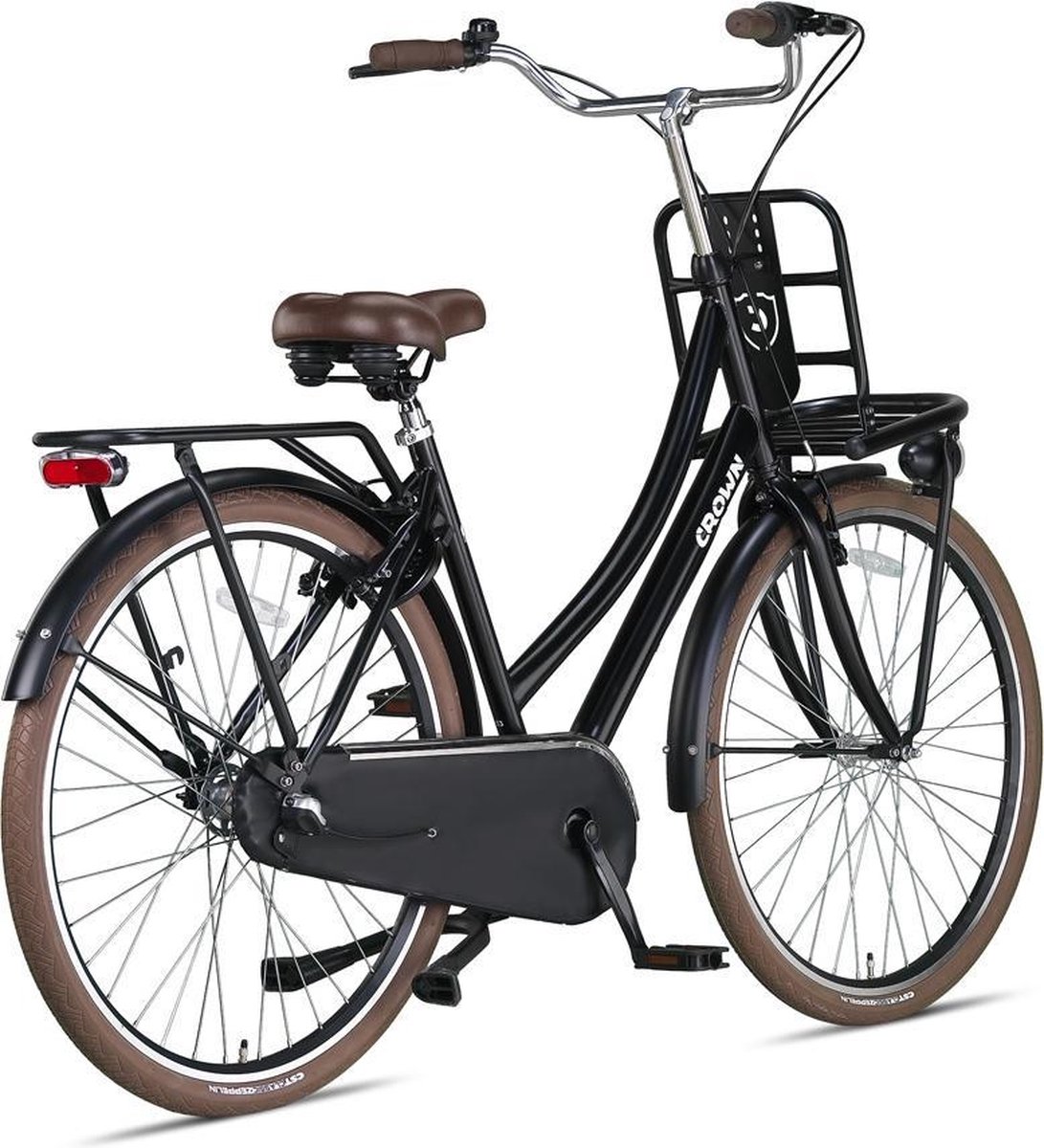 Crown Istanbul Transportfiets 28 inch 53cm 3v Zwart | bol.com
