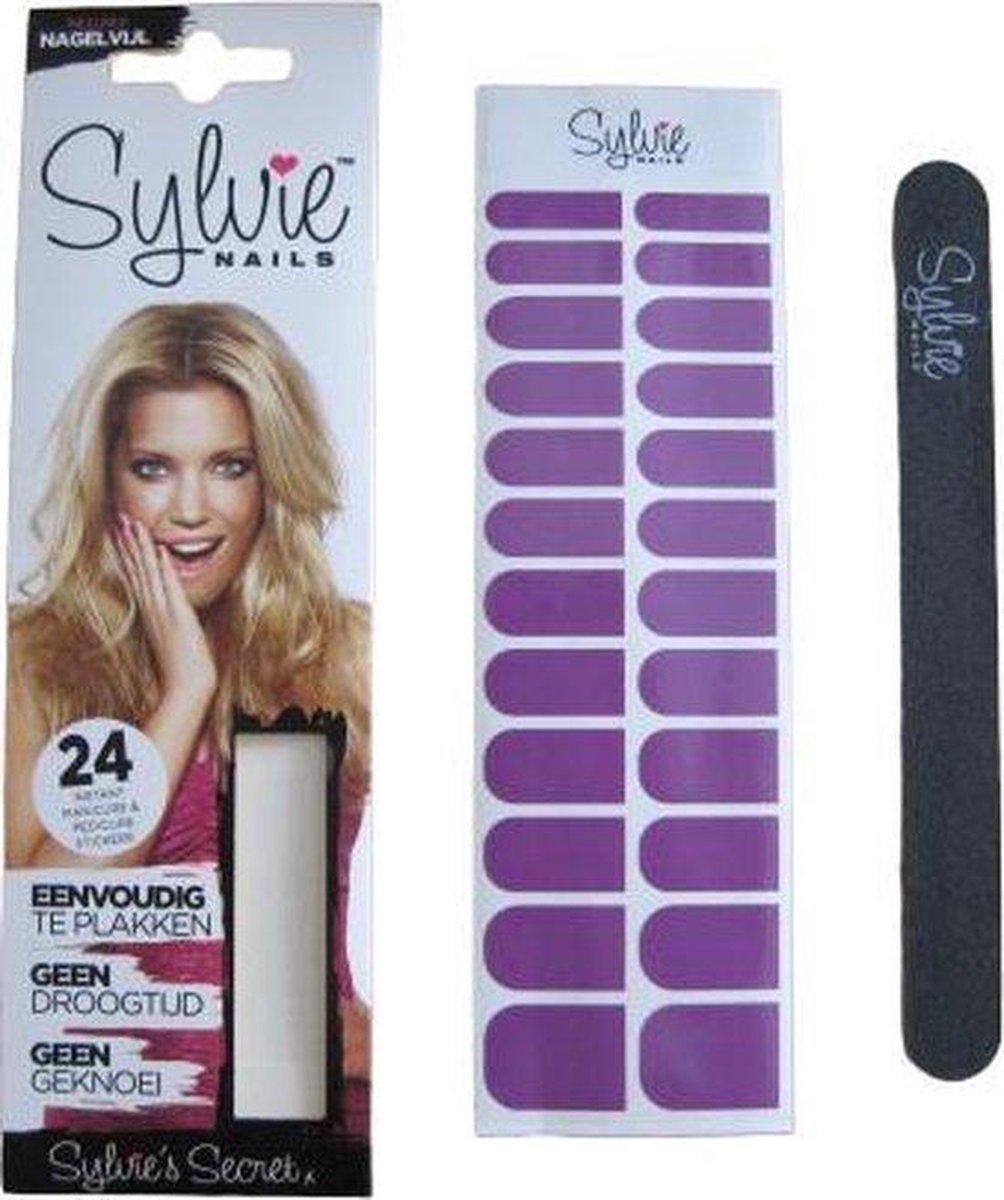 Goedkoopste Sylvie Nails nagelsticker Paars met vijl