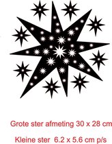Raamsticker kerst sterren Statische herbruikbaar