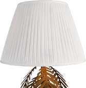 QAZQA botanica - Landelijke Vloerlamp | Staande Lamp met kap - 1 lichts - H 170 cm - Wit -  Woonkamer | Slaapkamer