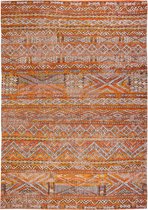 Louis de Poortere - 9111 Antiquarian Kelim Riad Orange Vloerkleed - 140x200 cm - Rechthoekig - Laagpolig, Vintage Tapijt - Bohemian, Oosters - Meerkleurig, Oranje