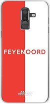6F hoesje - geschikt voor Samsung Galaxy J8 (2018) -  Transparant TPU Case - Feyenoord - met opdruk #ffffff