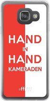 6F hoesje - geschikt voor Samsung Galaxy A3 (2016) -  Transparant TPU Case - Feyenoord - Hand in hand, kameraden #ffffff