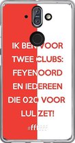 6F hoesje - geschikt voor Nokia 8 Sirocco -  Transparant TPU Case - Feyenoord - Quote #ffffff