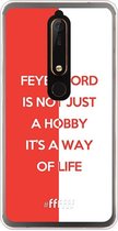 Nokia 6 (2018) Hoesje Transparant TPU Case - Feyenoord - Way of life