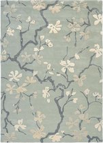 Sanderson - Anthea China Blue 47107 Vloerkleed - 140x200  - Rechthoek - Laagpolig Tapijt - Modern - Beige, Blauw