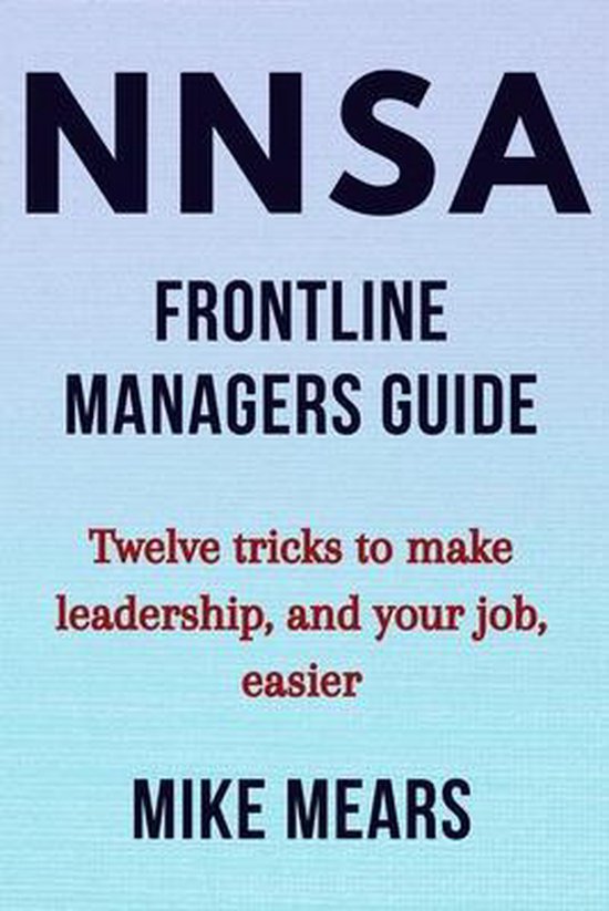NNSA Frontline Managers Guide - cover