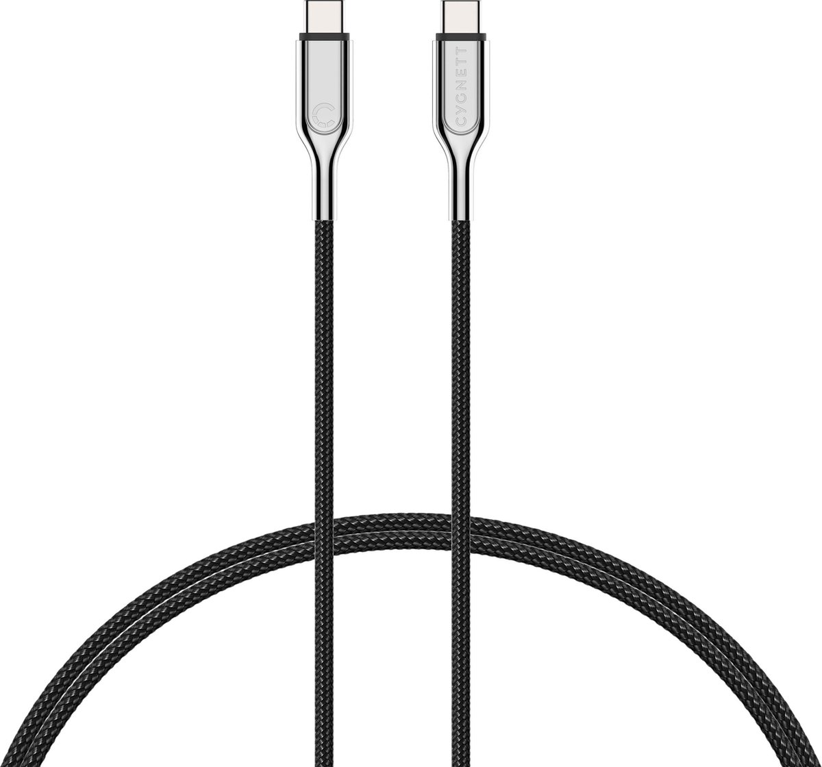 Cygnett Armoured Braided USB-C to USB-C Kabel 1m - Zwart