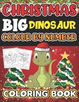 Christmas Big Dinosaur Colour By Number Coloring book