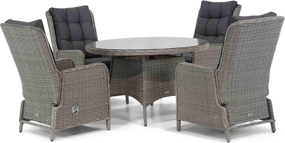 Garden Collections Kingston/Aberdeen 120 cm rond dining tuinset 5-delig