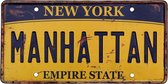 Signs-USA - Souvenir kentekenplaat nummerbord Amerika - verweerd - 30,5 x 15,3 cm - Manhattan - New York